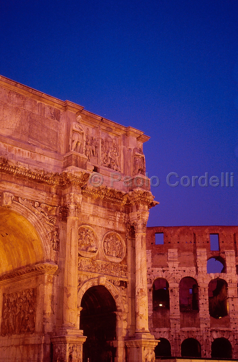 Costantines Arch and Colosseum, Rome, Italy
(cod:Rome 21)